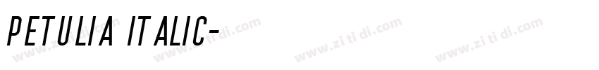Petulia Italic字体转换 Petulia Italic字体转换